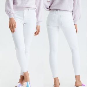 American Eagle high rise jeggings WHITE